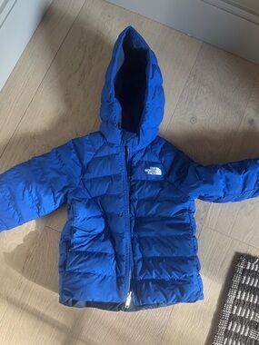 The North Face Kids Royal Blue Hooded Puffer Jacket